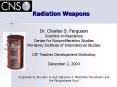 RDDs: A Rising Concern. RDD Radiological Dispersal Device