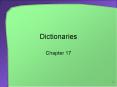 Dictionaries