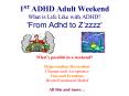 1ST ADHD Adult Weekend What is Life Like with ADHD 'From Adhd to Zzzzz'