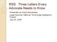 RSS: Three Letters Every Advocate Needs to Know