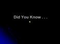 Did You Know . . .