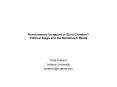 Revolutionary Vanguard or Echo Chamber Political Blogs and the Mainstream Media