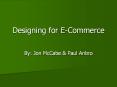 Designing for ECommerce