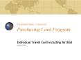 Plymouth State University Purchasing Card Program