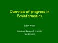 Overview of progress in Ecoinformatics