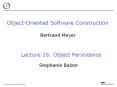 Object-Oriented Software Construction