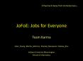 JoFoE: Jobs for Everyone