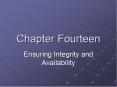 Ensuring Integrity and Availability