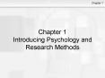 Chapter 1 Introducing Psychology and Research Methods