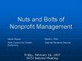 Nuts and Bolts of Nonprofit Management