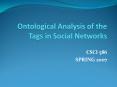 Ontological Analysis of the Tags in Social Networks