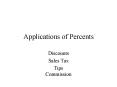 Applications of Percents