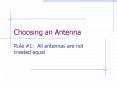 Choosing an Antenna