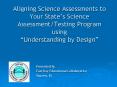 Aligning Science Assessments to Your States Science AssessmentTesting Program using Understanding by