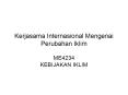 Kerjasama Internasional Mengenai Perubahan Iklim