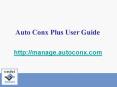 Auto Conx Plus User Guide