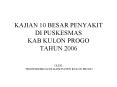 KAJIAN 10 BESAR PENYAKIT DI PUSKESMAS KAB KULON PROGO TAHUN 2006