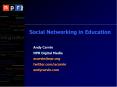 Social Networking in Education