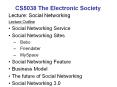 CS5038 The Electronic Society