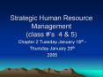 Strategic Human Resource Management class