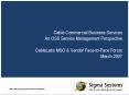 Cable Commercial Business Services An OSS Service Management Perspective CableLabs MSO