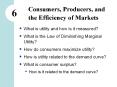 Consumers, Producers, and the Efficiency of Markets