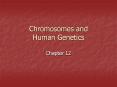Chromosomes and Human Genetics