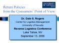 Return Policies from the Consumers Point of View