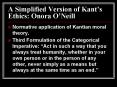 A Simplified Version of Kants Ethics: Onora ONeill