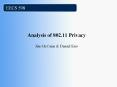 Analysis of 802.11 Privacy