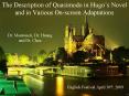 The Description of Quasimodo in Hugos Novel and in Various Onscreen Adaptations
