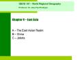 Chapter 9 East Asia