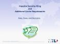 Importer Security Filing and Additional Carrier Requirements