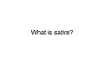 What is satire