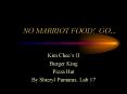 NO MARRIOT FOOD GO...