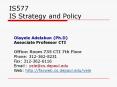 IS577 IS Strategy and Policy
