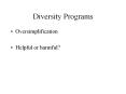 Diversity Programs