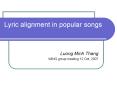 Lyric alignment in popular songs
