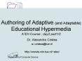 Authoring of Adaptive and Adaptable Educational Hypermedia A3EH Course day2 part12