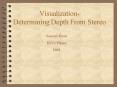 Visualization Determining Depth From Stereo