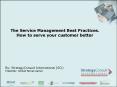 The Service Management Best Practices. How to serve your customer better