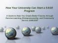 How Your University Can Start a SAGE Program