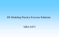 ER Modeling Practice Exercise Solutions