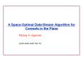 A SpaceOptimal DataStream Algorithm for Coresets in the Plane