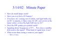 31402: Minute Paper