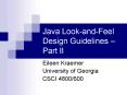 Java LookandFeel Design Guidelines Part II