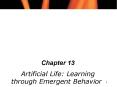 Artificial Life: Learning through Emergent Behavior