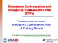 Emergency Contraception and Emergency Contraceptive Pills ECPs