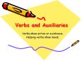 Verbs and Auxiliaries