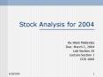 Stock Analysis for 2004